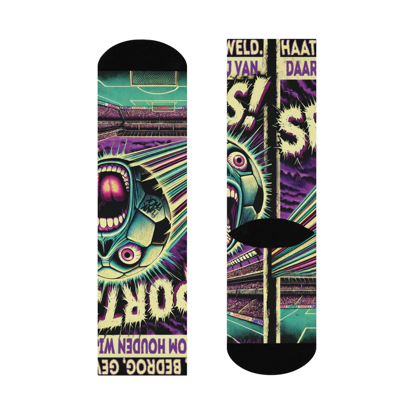 Sports Madness Cushioned Crew Socks